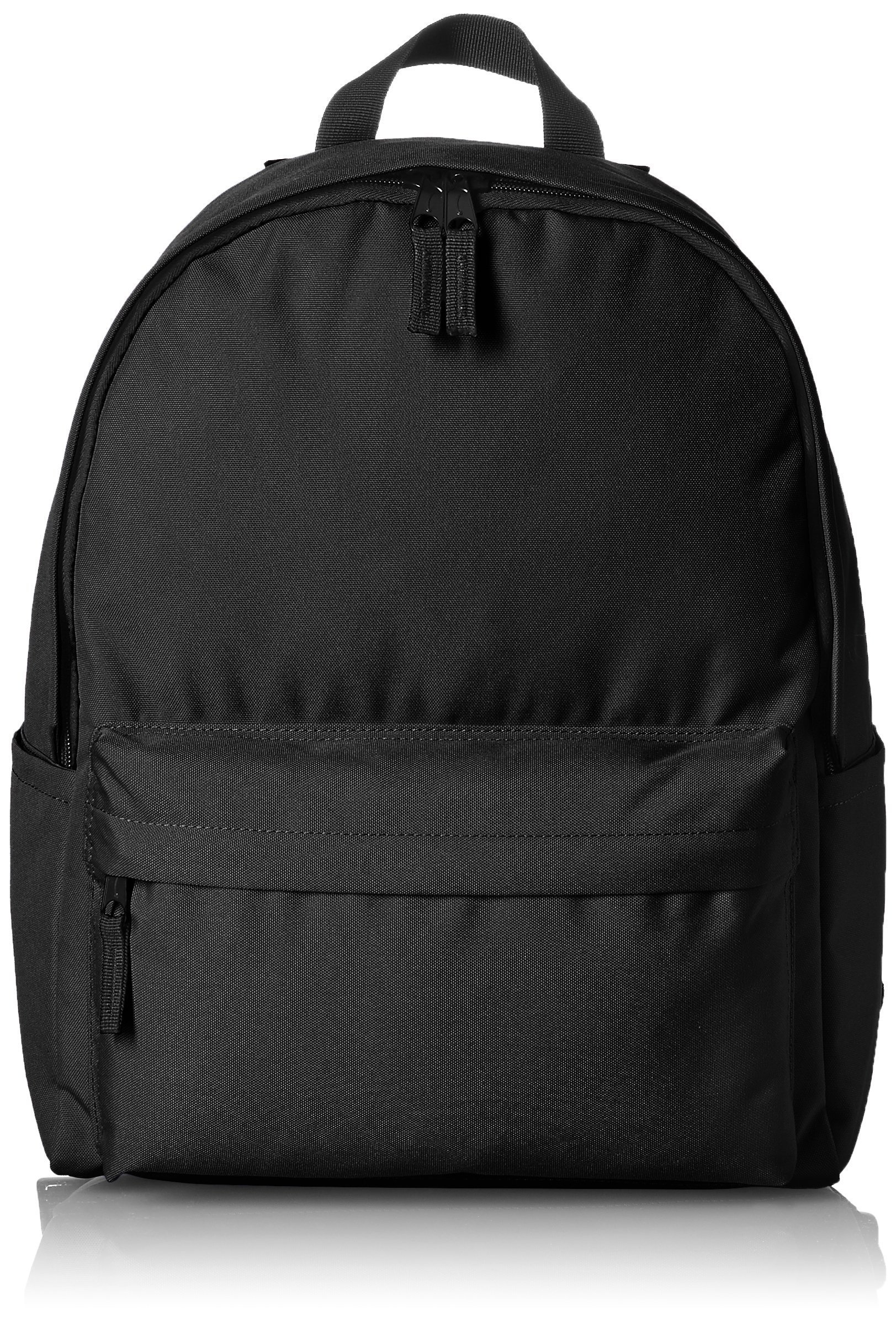Amazon Basics Classic School Backpack for Students - Durable Black Bookbag with Multiple Pockets for Laptops, Notebooks & Supplies | Perfect for College, High School & Travel