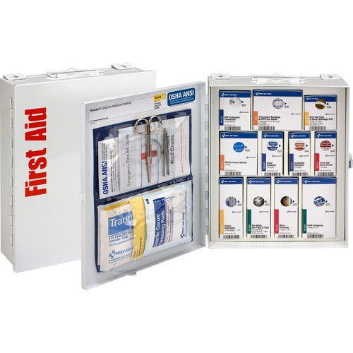 First Aid Only Class A SC First Aid Cabinet - OSHA Compliant Emergency Medical Kit for Workplace, Schools & Home Safety