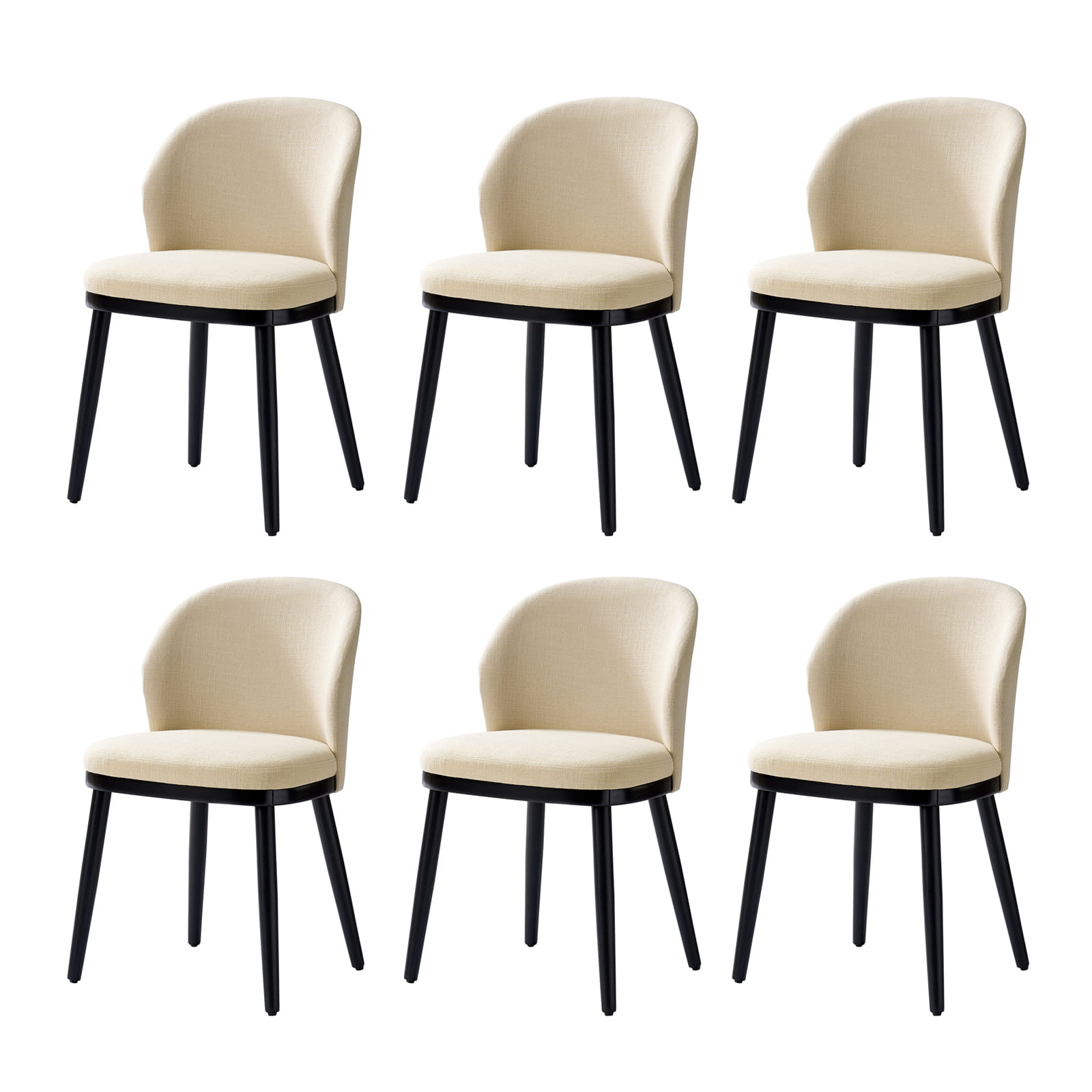 Premium Alrun Dining Chairs with Lumbar Support - Set of 2/4/6 - Modern Comfortable Kitchen & Dining Room Furniture for Home & Restaurant Use