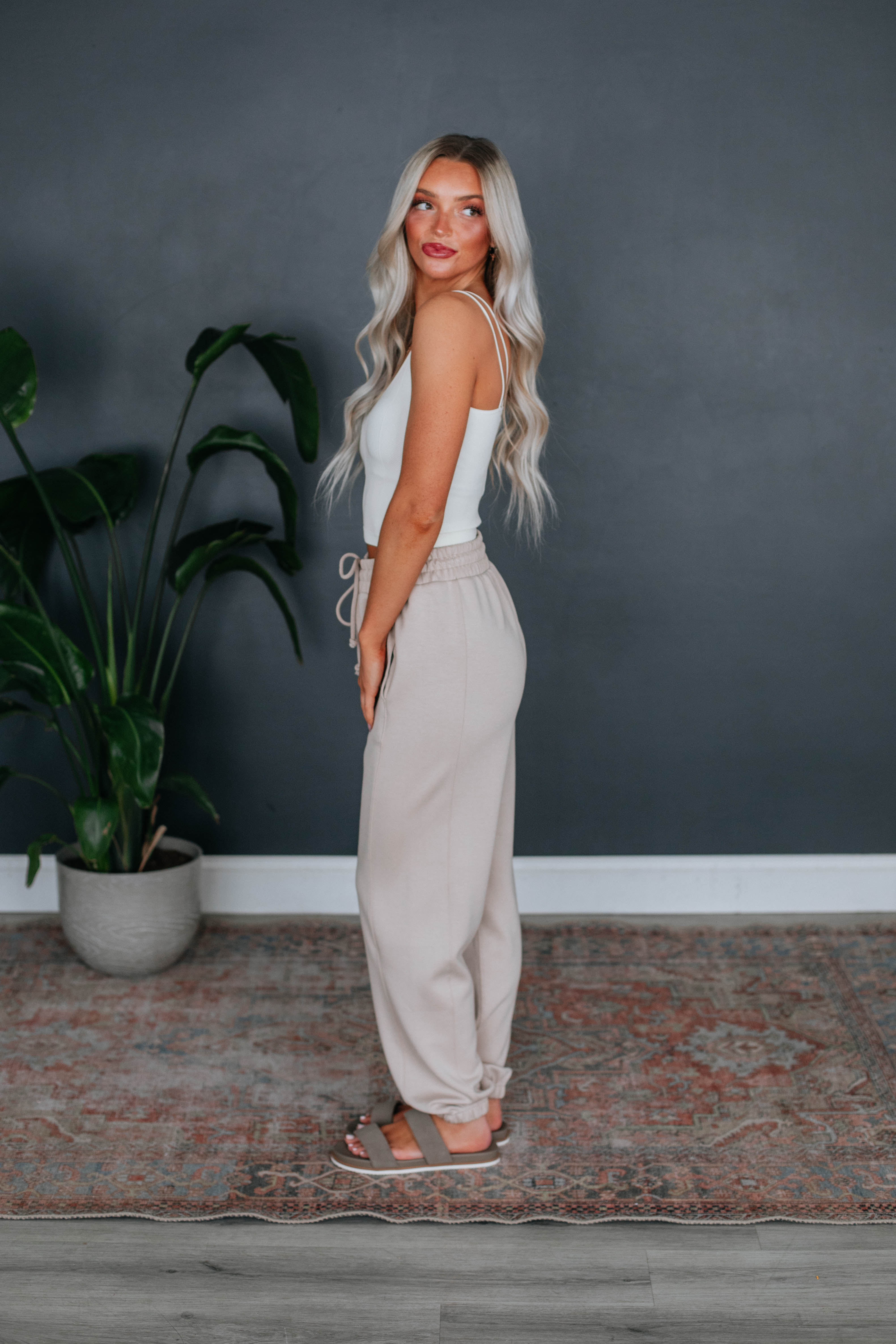 Corwin Lounge Joggers for Women - Soft Natural Cotton Comfort Pants - Perfect for Yoga, Running Errands & Relaxing at Home