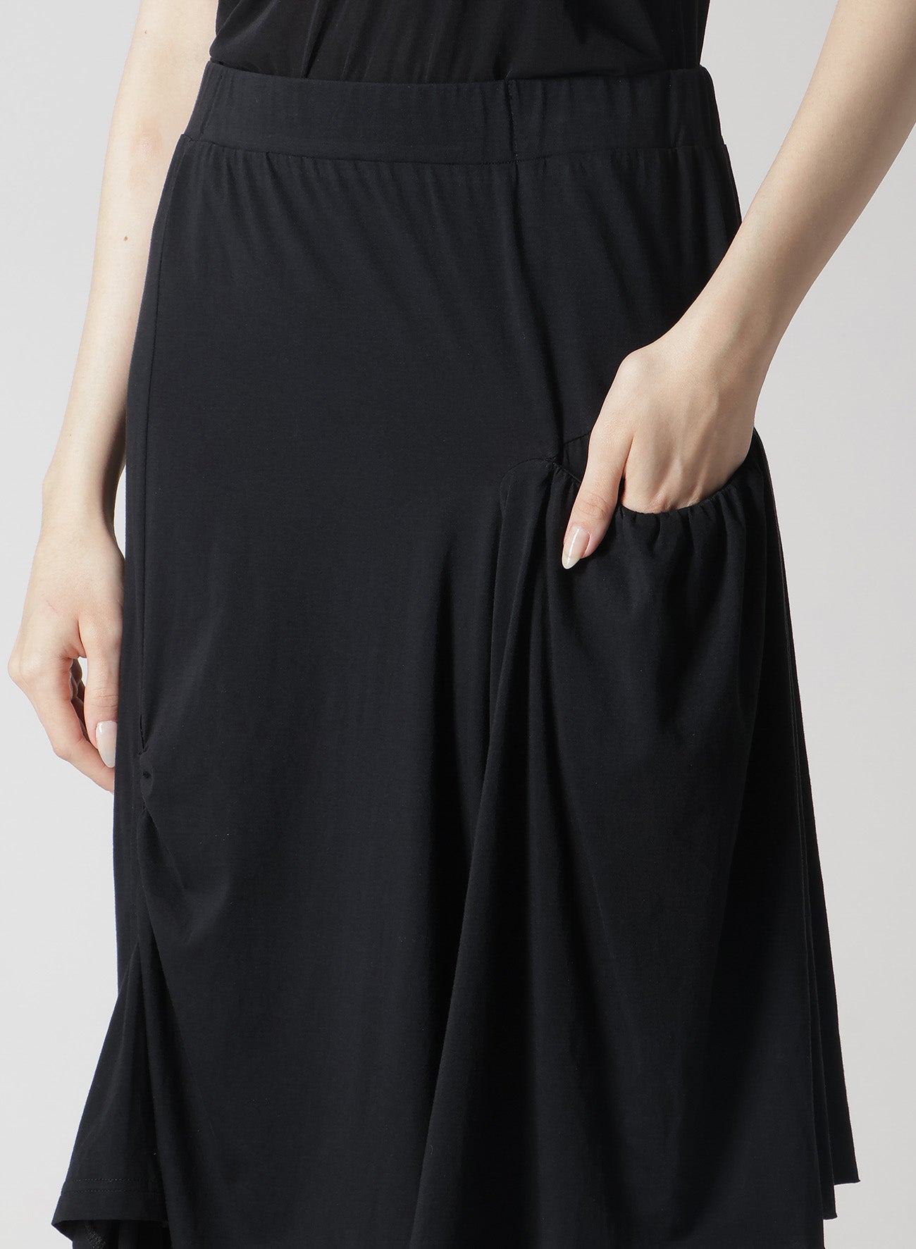 56/ Compact Single Jersey Gathered Skirt - Women's Stretchy Comfortable Mini Skirt for Casual Wear, Workout & Everyday Outfits
