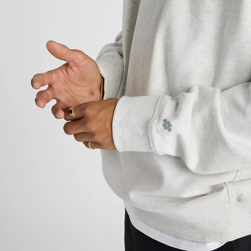 New Balance Athletics French Terry Crew Sweatshirt for Men - Comfortable Casual Pullover for Gym, Running & Everyday Wear