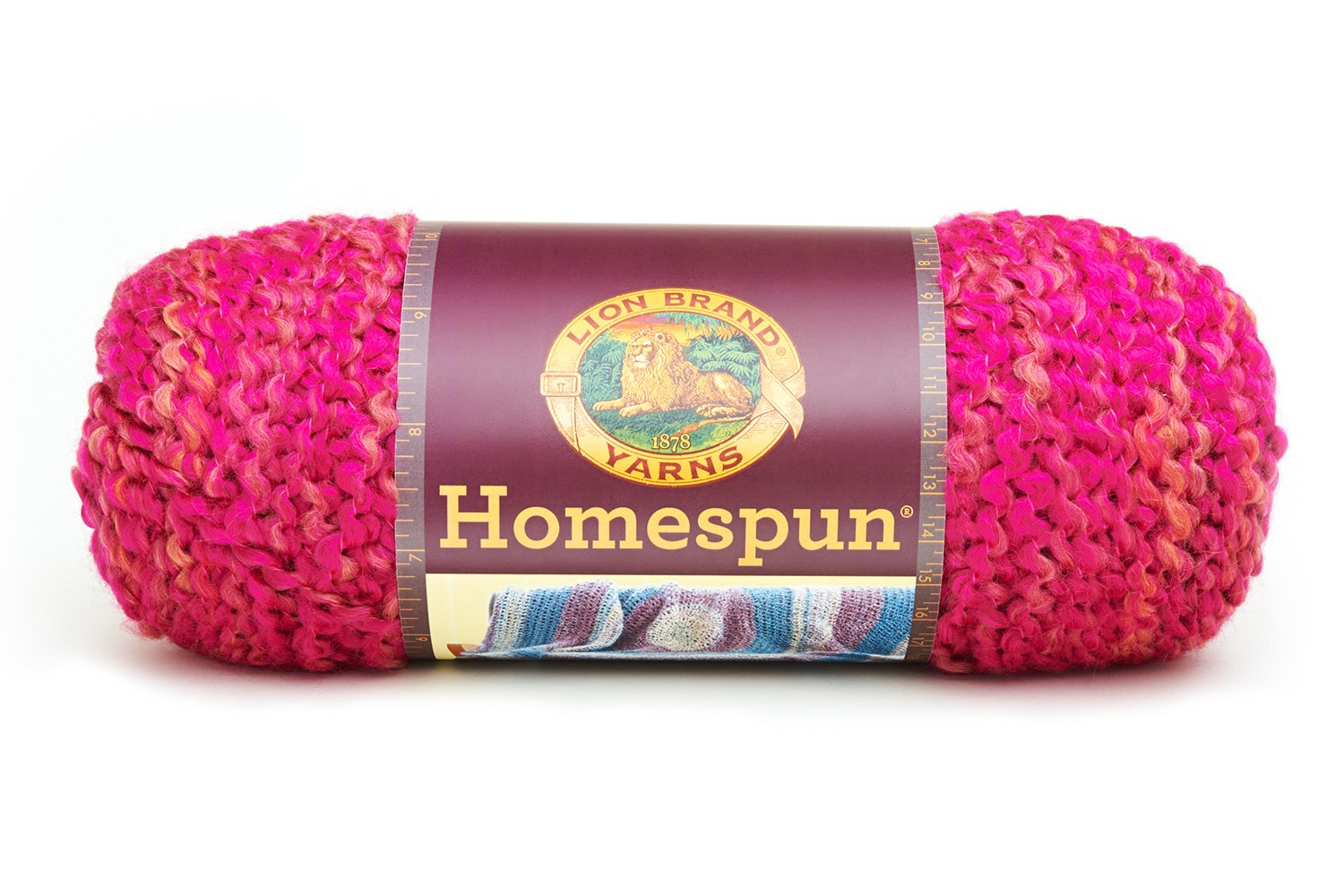 Lion Brand Yarn 790-426 Homespun Yarn, Tulips - Soft & Chunky Knitting Yarn for Scarves, Blankets & DIY Crafts (6oz, 185yds) - Perfect for Crochet, Weaving & Home Decor Projects