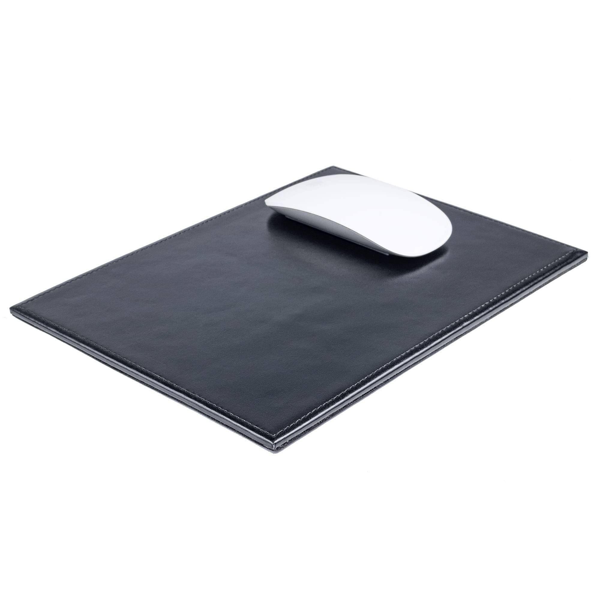Premium Dacasso Black Bonded Leather Mouse Pad - Non-Slip, Smooth Surface for Gaming & Office Use - Perfect for Computers, Laptops & Workstations