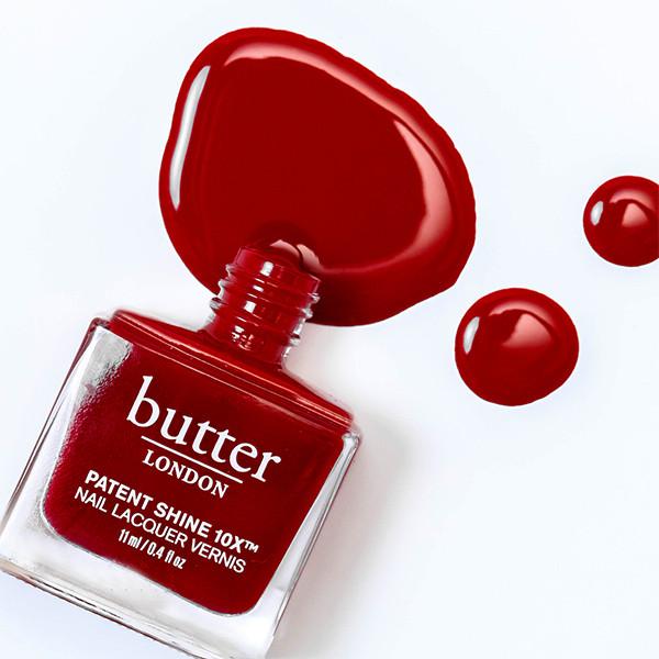 Butter London Patent Shine 10X Nail Lacquer - Come to Bed Red | Long-Lasting High Gloss Nail Polish for Parties, Weddings & Special Occasions