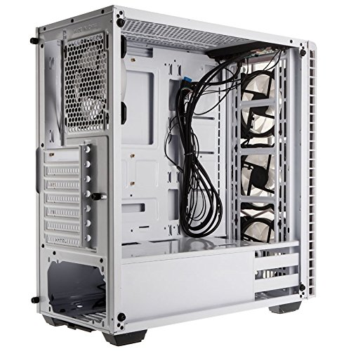 Kolink Observatory Midi Tower RGB Gaming PC Case - ATX/Micro-ATX Tempered Glass Window Computer Case - White LED Lighting for Gaming Setup & Home Office