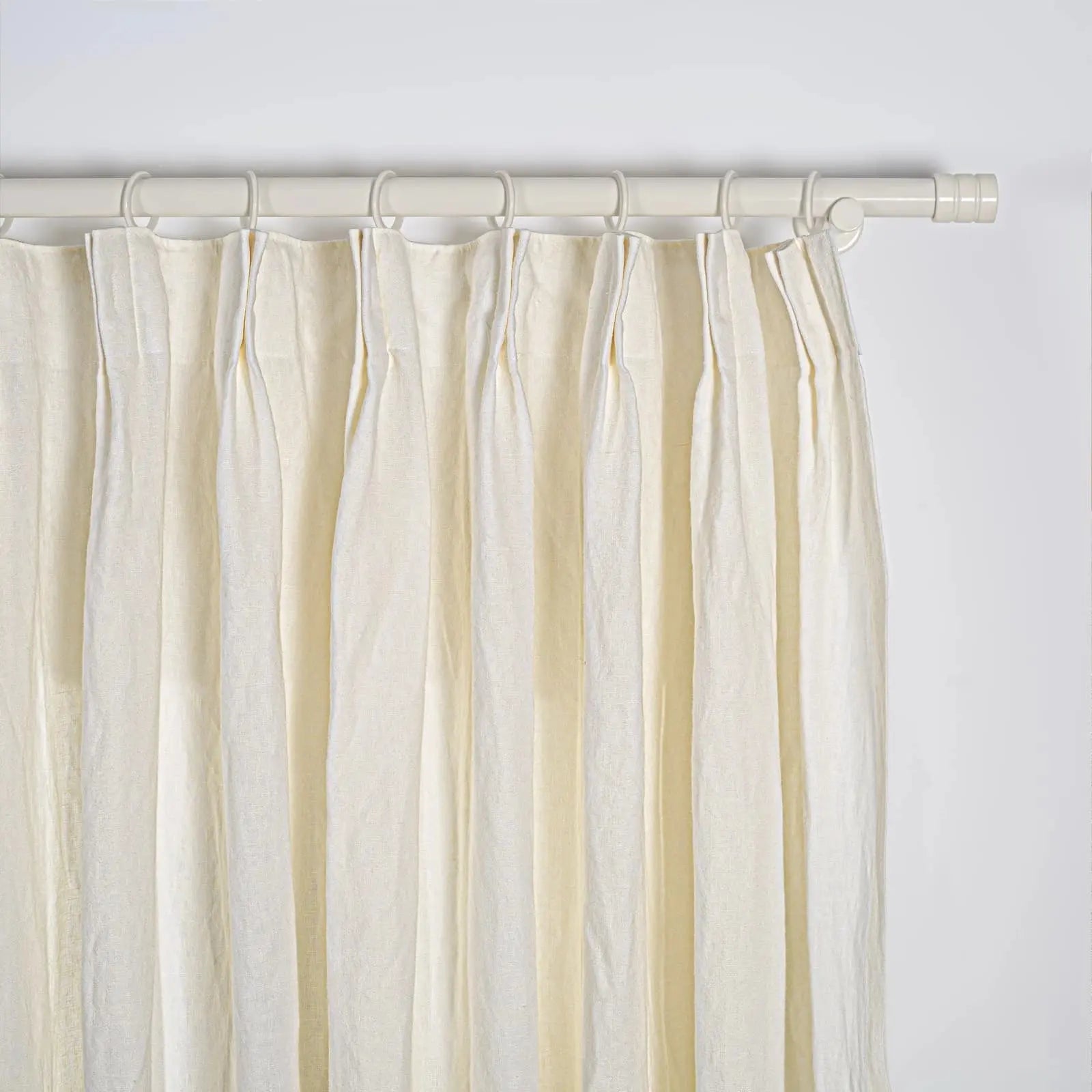 Lacey 100% Linen Drapery Pleated Curtains - Elegant Window Treatments for Living Room & Bedroom Decor