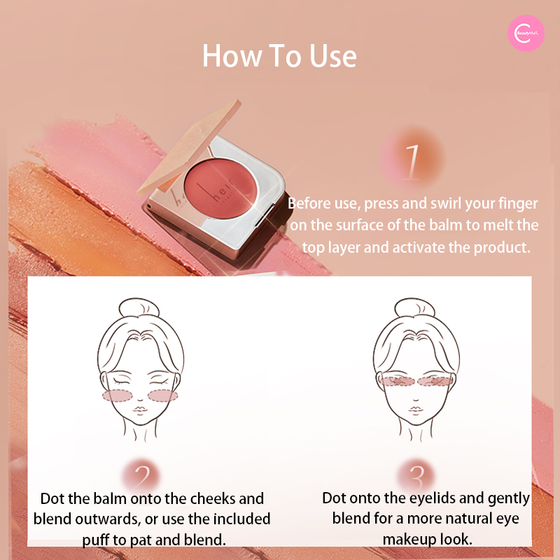Heir Multi-Purpose Soft Glow Balm - Hydrating Lip & Cheek Tint for Natural Makeup Look | Perfect for Daily Use, Date Night & Travel