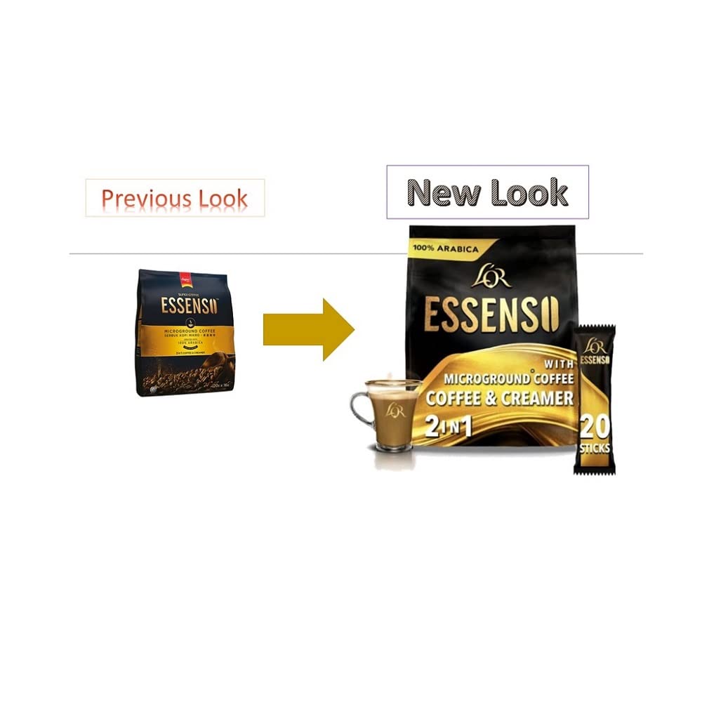 Essenso Microground Super Coffee 2in1 & 3in1 Instant Coffee - 40 Sticks Pack | Premium Instant Coffee for Office, Travel & Home Brewing