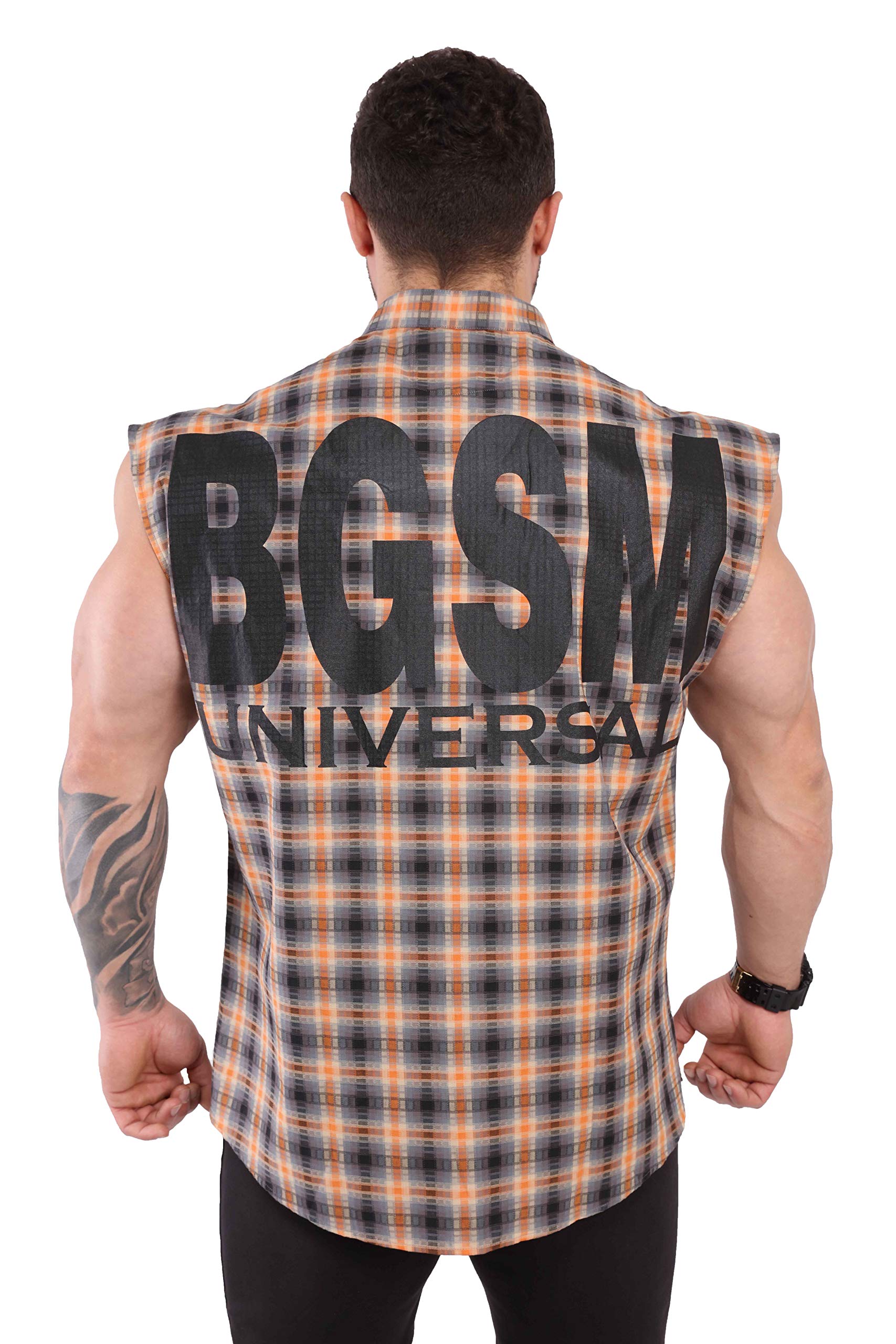BGSM Men's Vintage Gym Shirt - Bodybuilding & Weightlifting Sleeveless Workout Tee for Muscle Training, Fitness & Streetwear