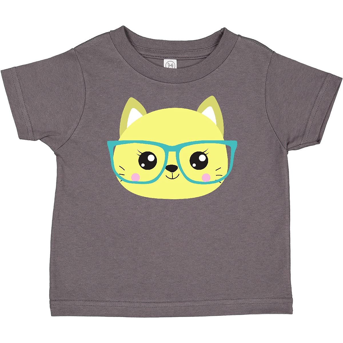 Inktastic Hipster Cat with Glasses - Cute Kitten Graphic Baby T-Shirt for Boys & Girls - Perfect for Casual Wear, Playdates, and Family Photos