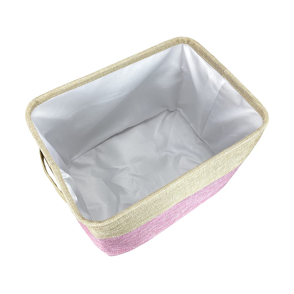 Foldable Storage Basket with Cute French Bulldog Design - Collapsible Fabric Organizer Bin with Handles for Pet Toys, Home, Closet & Shelf Organization - Durable Pink & White Cube - Perfect for Nursery, Laundry Room & Playroom Storage