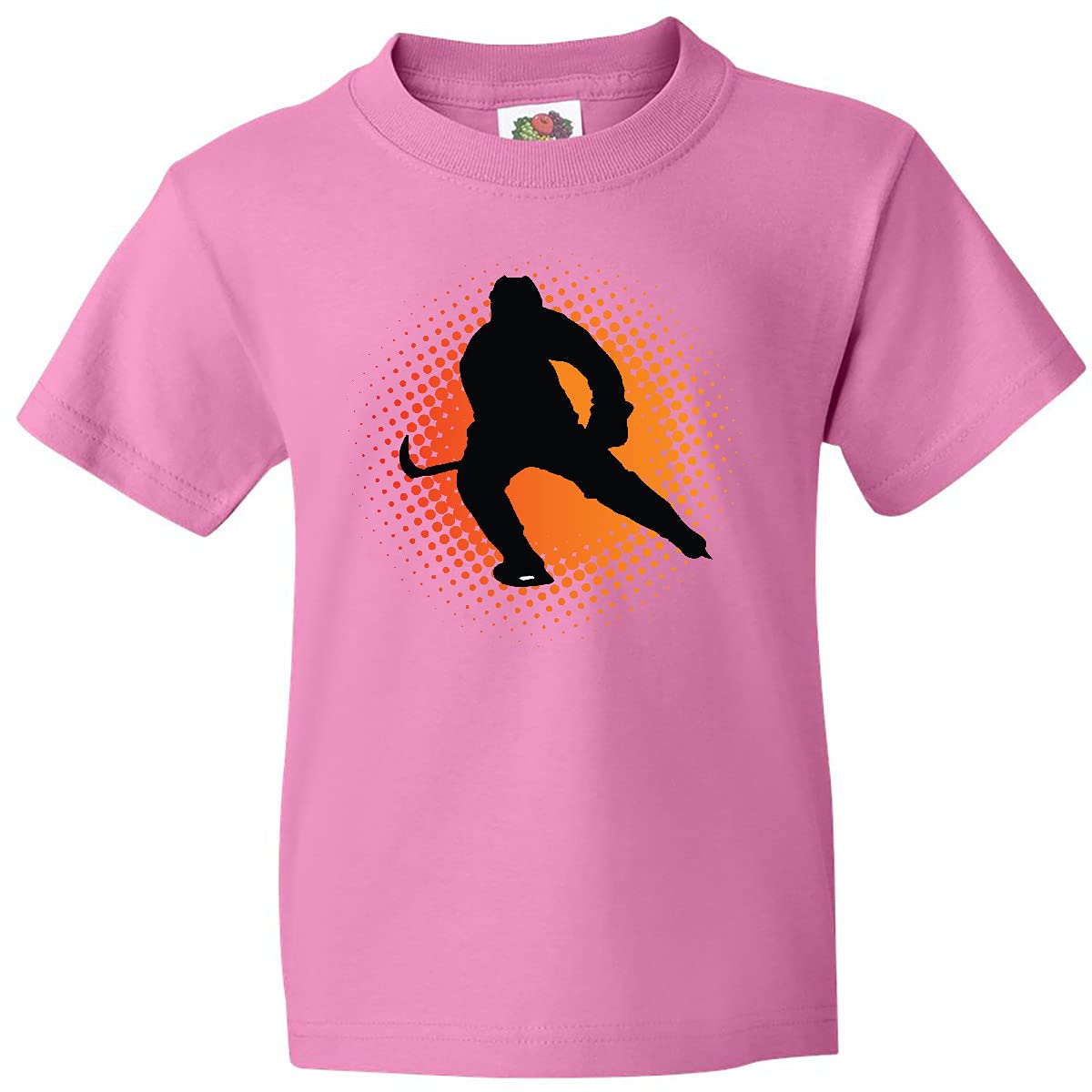 Inktastic Ice Hockey Silhouette Youth T-Shirt - Cool Hockey Player Design for Kids - Perfect for Hockey Games, Sports Events & Casual Wear