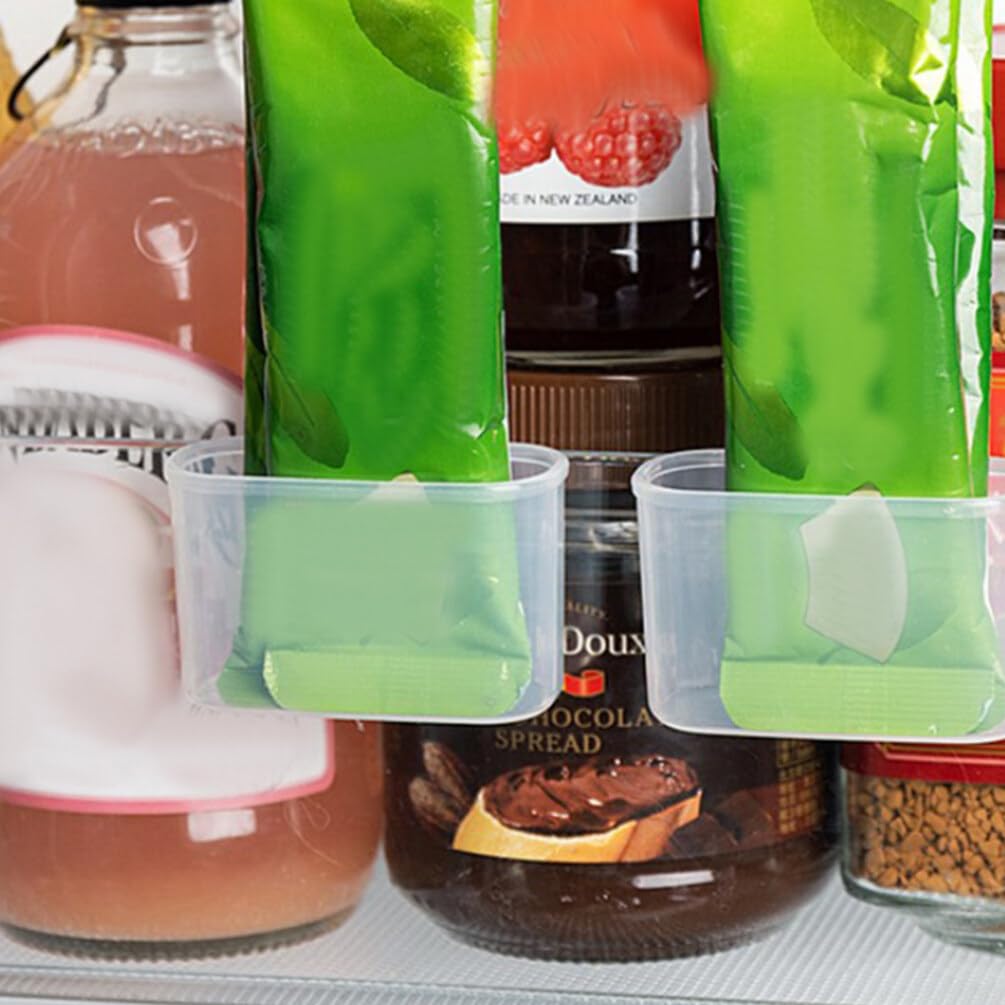 Cabilock 6-Piece Refrigerator Side Storage Box Set - Freezer Organizer, Mini Fridge Organizer & Kitchen Storage Containers - Hanging Door Bins for Sauces, Condiments & Small Items - Perfect for Refrigerator, Freezer & Pantry Organization