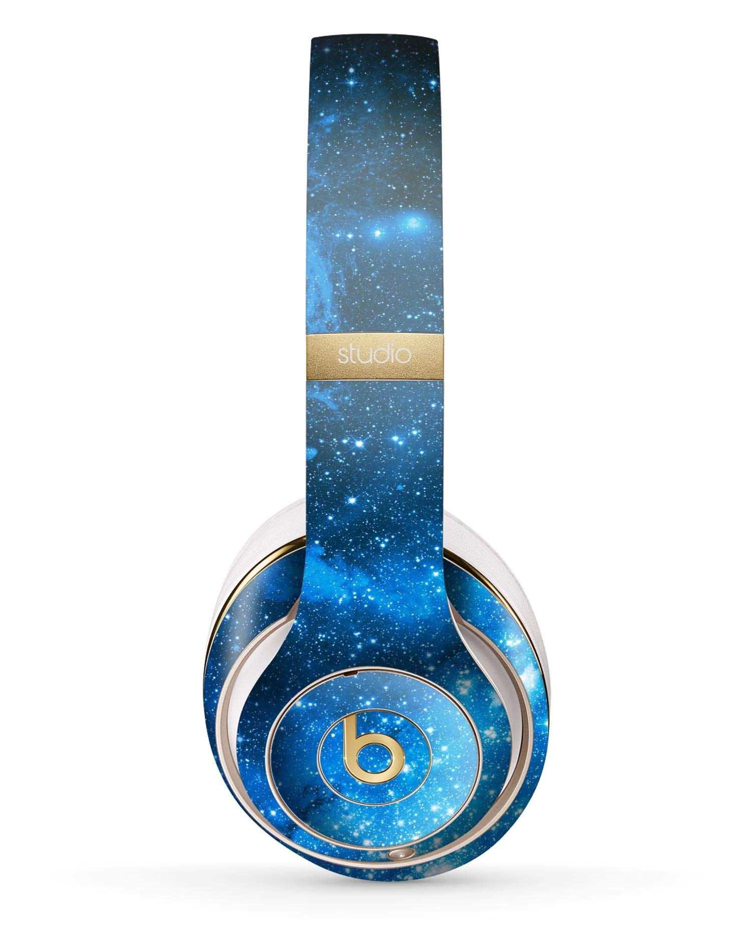 Blue Hue Nebula Full-Body Protective Skin Wrap Decal for Beats by Dre Studio 2 & 3 Wireless Headphones - Durable Vinyl Cover with Scratch Resistance - Perfect for Travel, Gym & Daily Use