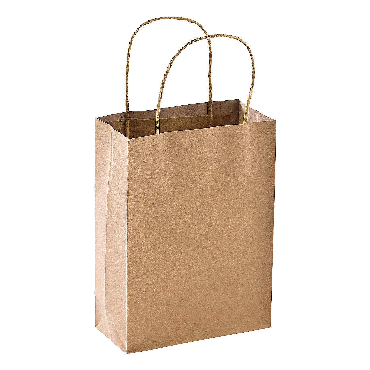 Brown Paper Gift Bags with Handles - 12 Pack Medium Party Favor Bags for Birthdays, Weddings & Baby Showers - Eco-Friendly Kraft Paper Gift Bags for Favors, Treats & Small Gifts