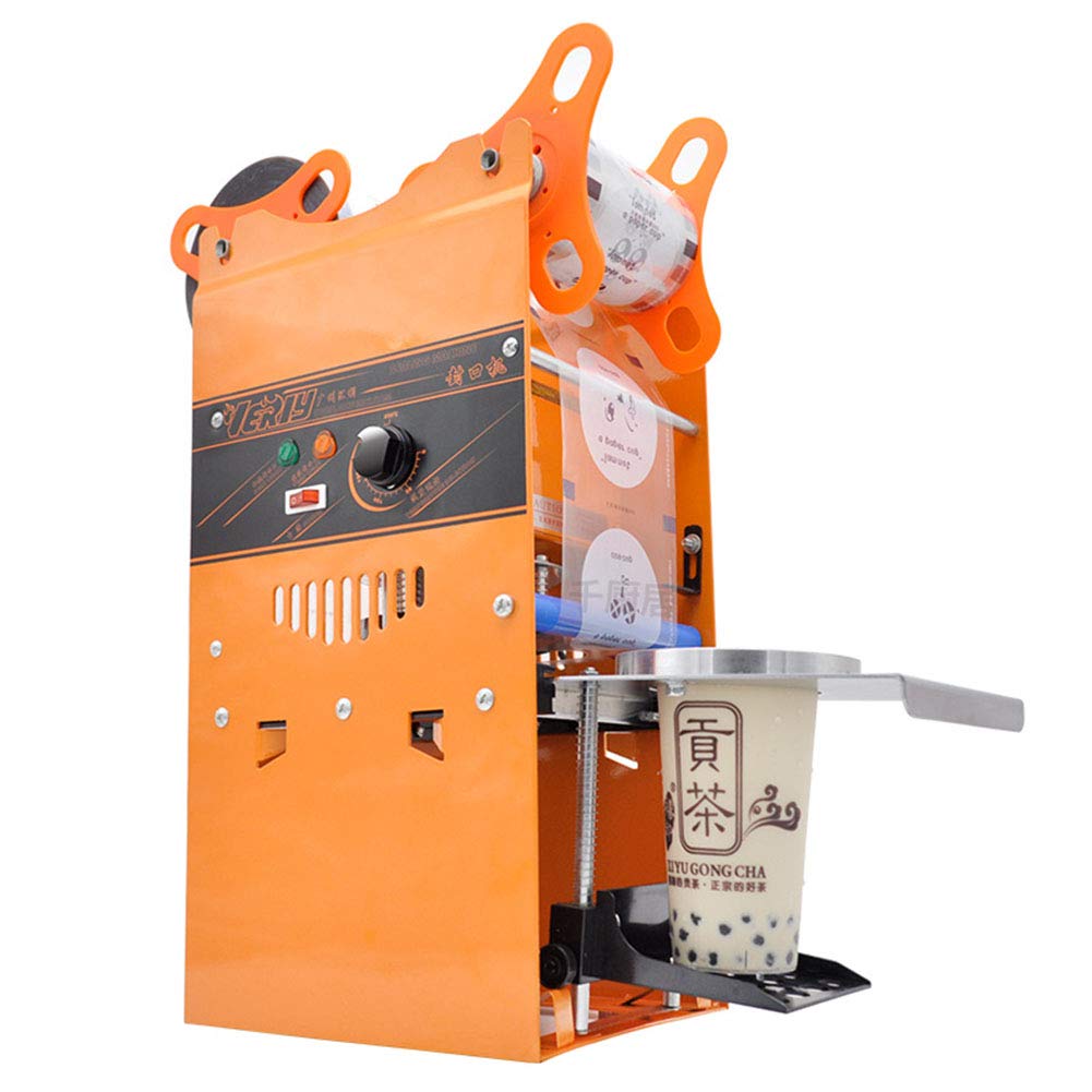 TOPCHANCES 300W Electric Cup Sealer Machine for Boba Tea, Juice & Drinks - 300-500 Cups/Hr, 220V/50Hz - Perfect for Bubble Tea Shops, Cafes & Takeout Businesses