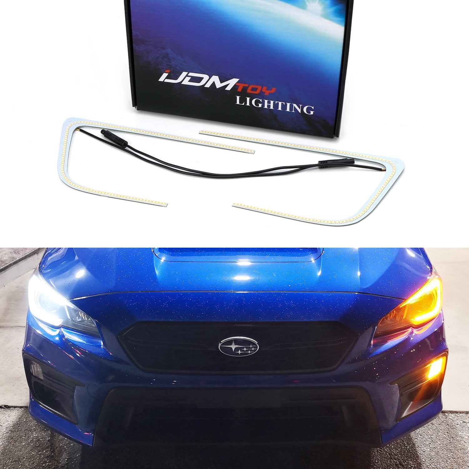 High-Performance C Ring Switchback LED Halo Headlight Rings for 2015-2021 Subaru WRX STI - DRL & Turn Signal Retrofit Kit | Upgrade Your Night Driving & Style