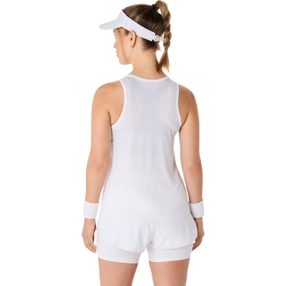 ASICS Women's Match Actibreeze Breathable Running Tank Top - Lightweight Workout Shirt for Gym & Training (Brilliant White) | Perfect for Jogging, Yoga & Outdoor Sports