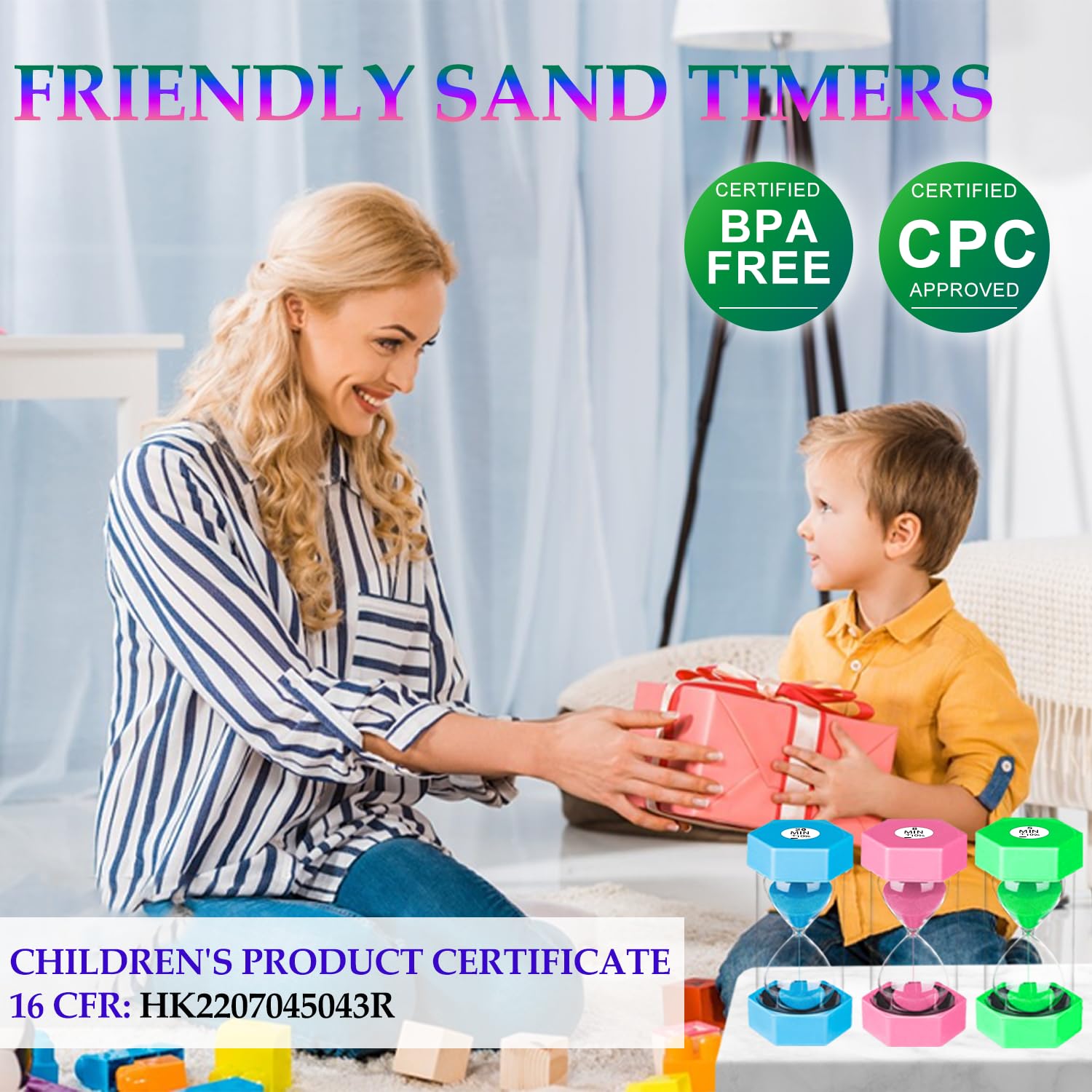 20 Minute Sand Timer Hourglass - Unbreakable Plastic Pink Sand Clock for Kids, Games, Classroom, Kitchen & Home Decor | Perfect for Time Management, Board Games, Cooking, and Learning Activities