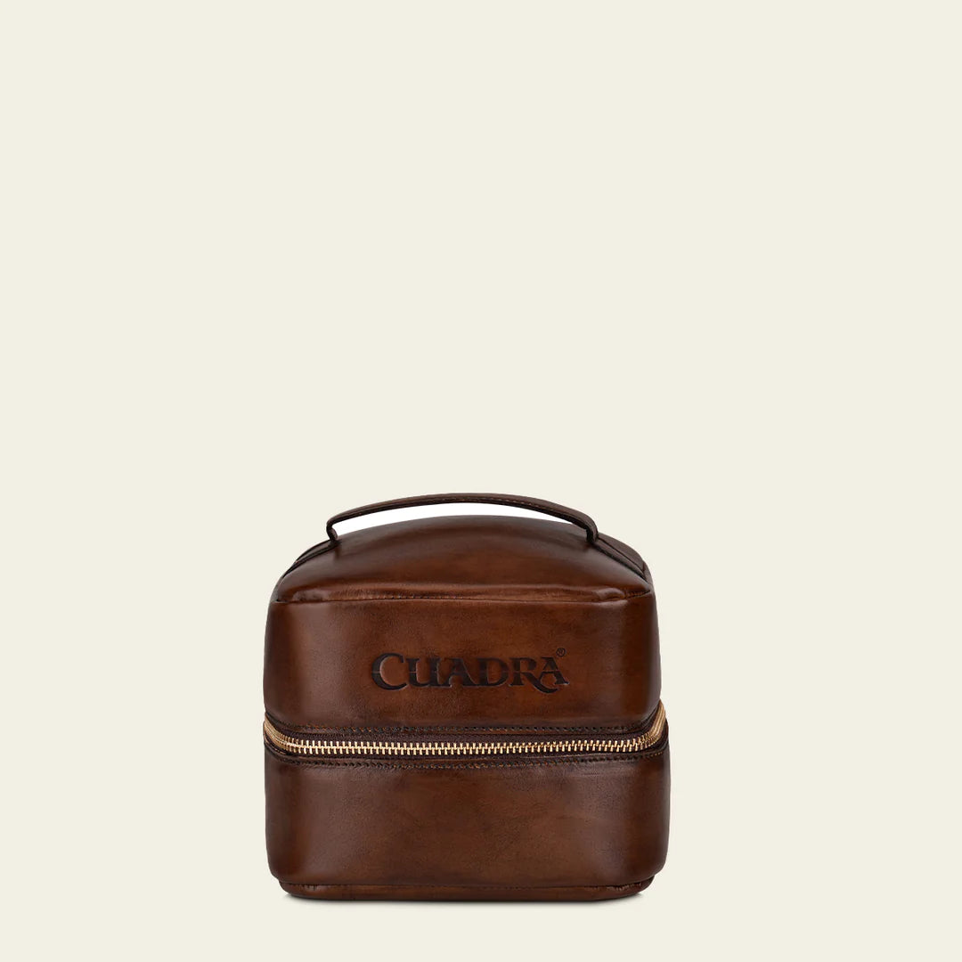 Premium ECO EU Cuadra Leather Travel Case - Luxury Cosmetic & Toiletry Organizer for Women & Men | Perfect for Travel, Gym, and Everyday Use