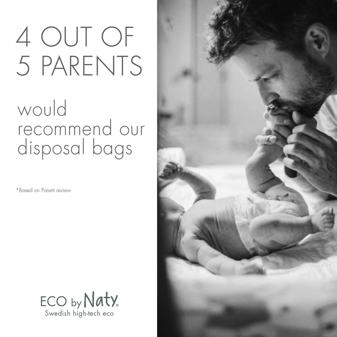 Eco-Friendly Naty Diaper Disposal Bags - 50 Count Biodegradable Baby Waste Bags for Diaper Changing, Travel & On-The-Go Parenting