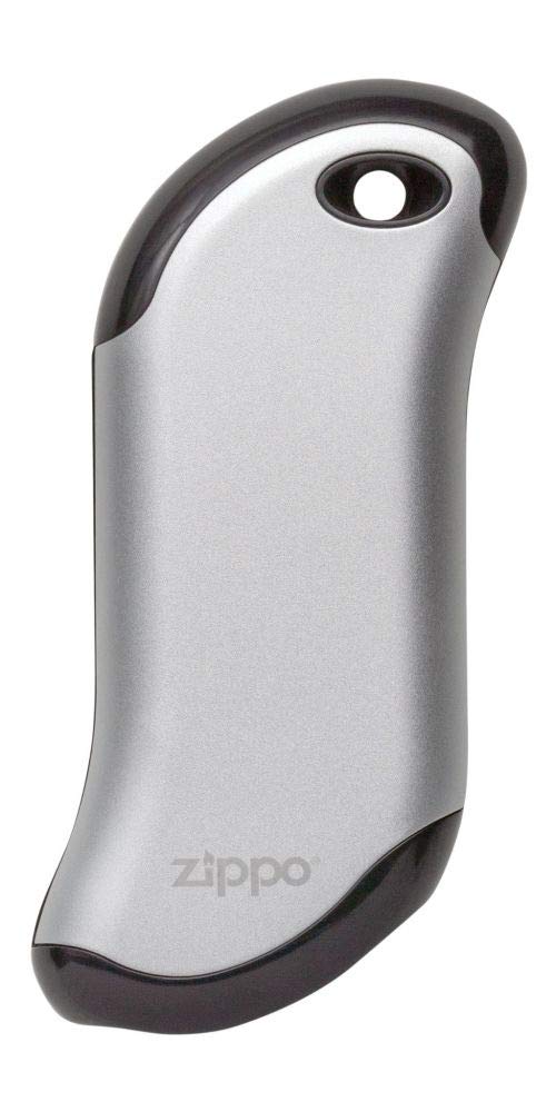 Zippo Silver HeatBank 9s Rechargeable Hand Warmer - Portable USB Electric Hand Warmer for Winter Outdoor Activities, Camping, Hiking & Cold Weather Use
