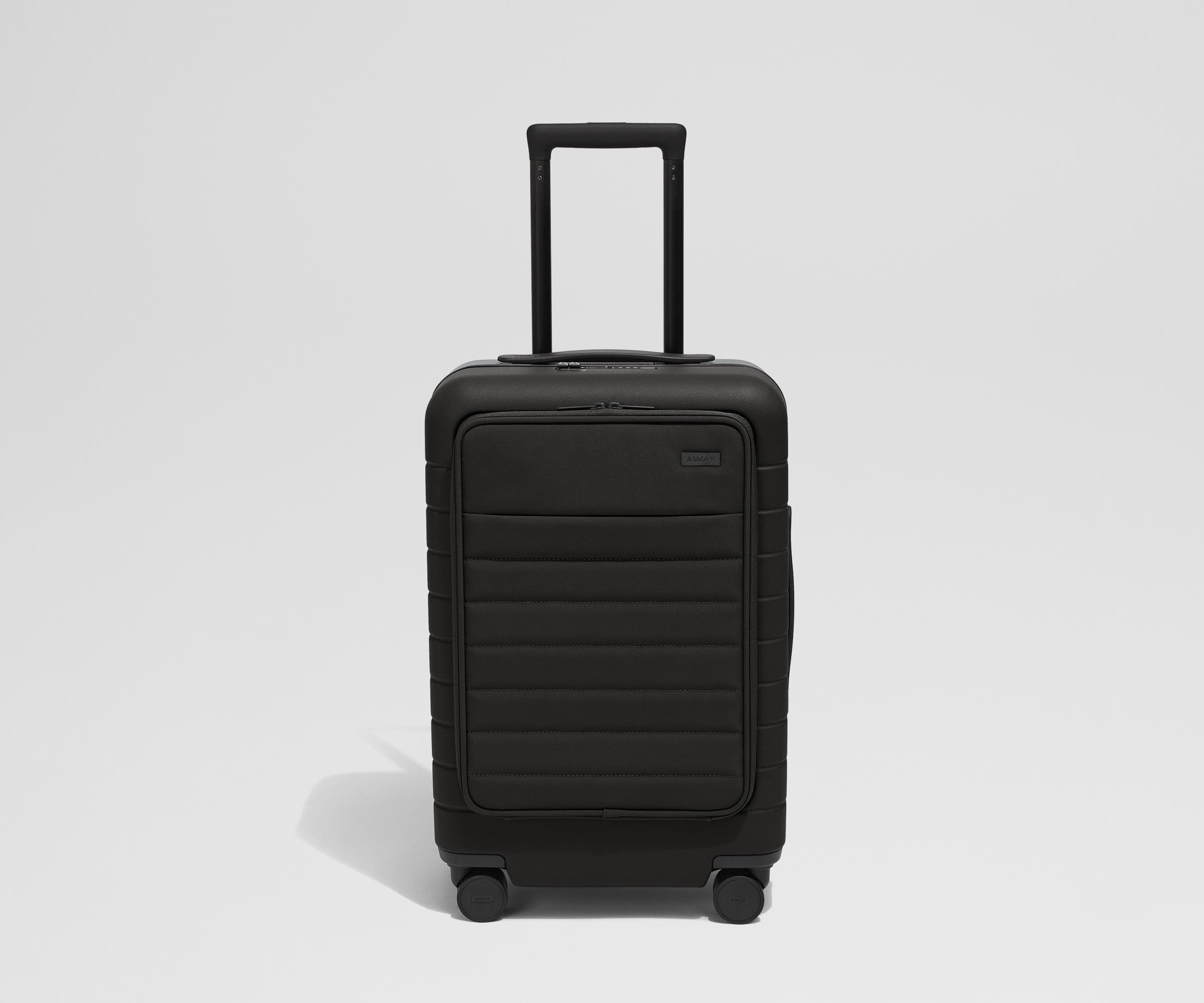 Premium Jet Black Executive Carry-On Luggage - Lightweight & Durable for Business Travel & Weekend Getaways