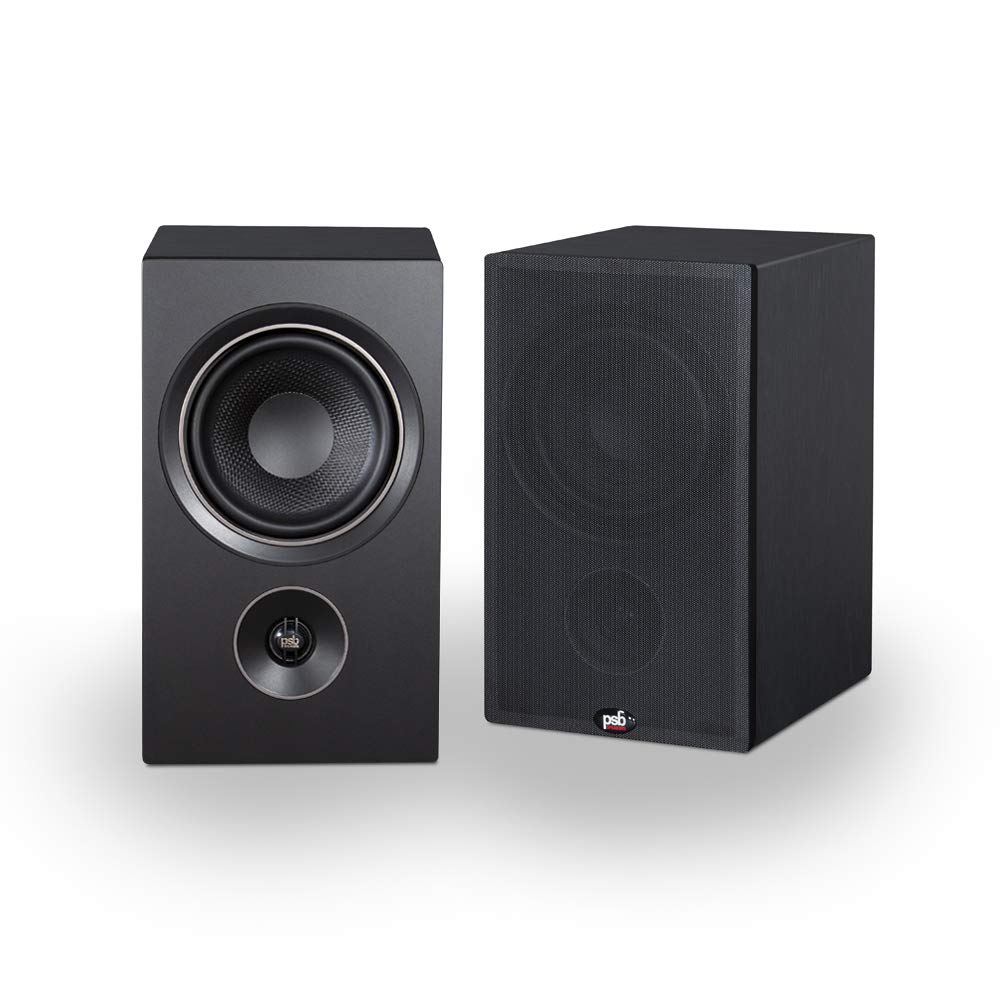 PSB Speakers Alpha P5 Passive Bookshelf Speakers - High-Fidelity Audio, Black Ash (Pair) - Perfect for Home Theater and Music Listening