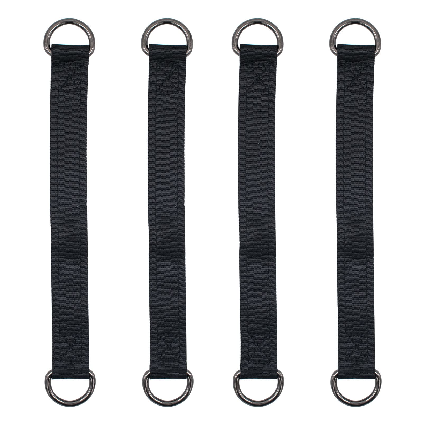 Heavy Duty Tree Swing Straps 4-Pack - 24cm/9.45in Short Extension Belts for Swing Chairs, Hammocks, Punching Bags & Yoga Seats - Durable Hanging Kit for Outdoor Play, Exercise & Relaxation