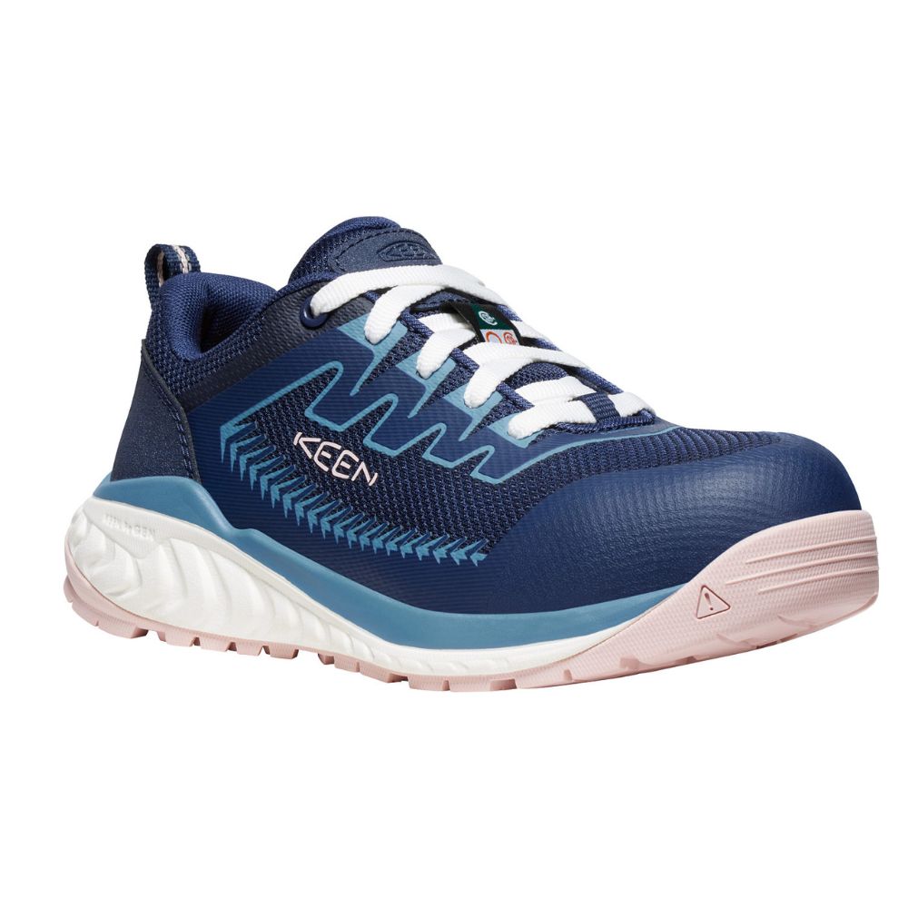Keen Arvada Women's Composite Toe Athletic Work Shoes - Lightweight & Slip-Resistant Safety Shoes for Women - Blue (Model 1027682) - Perfect for Construction, Warehouse & Outdoor Work