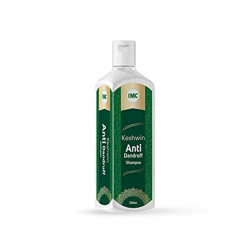 IMC Keshwin Anti Dandruff Shampoo for Men & Women - 200ml Sulfate-Free Scalp Care Treatment - Relieves Itchy Scalp & Flakes - Ideal for Daily Use & Sensitive Scalp