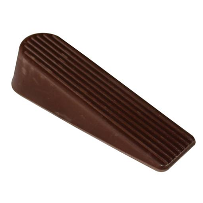 Heavy Duty Brown Rubber Door Stop - Non-Slip Wedge for Home, Office & Hotel Use - Perfect for Holding Doors Open or Preventing Slamming