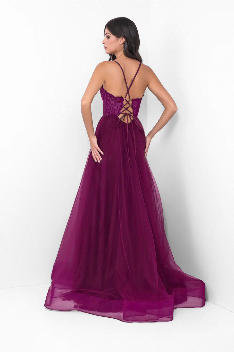Elegant Dani Gown in Mulberry - Perfect for Weddings, Parties & Special Occasions