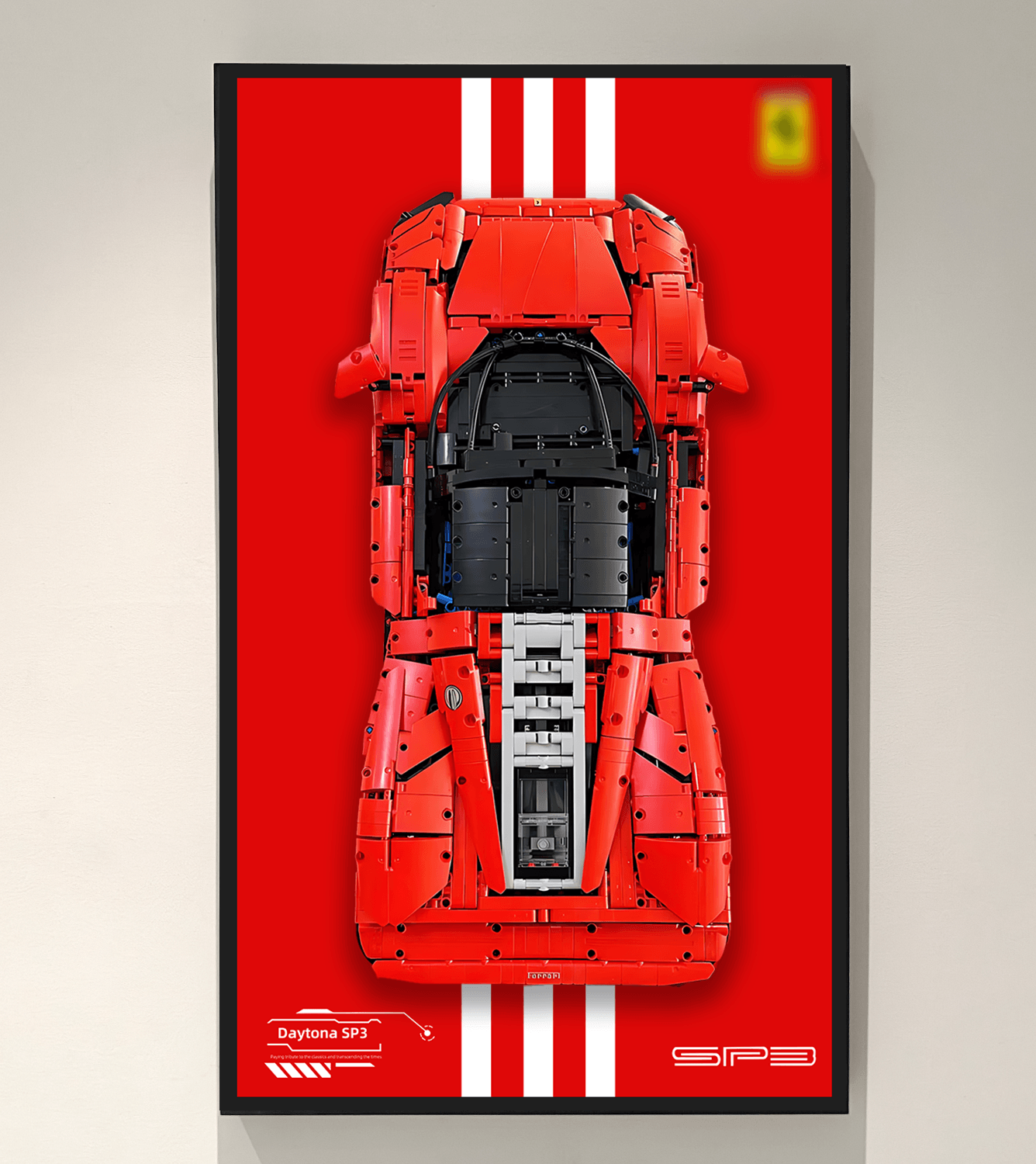 LEGO Technic Super Car Wall Display Frame - Showcase Your Model Car Collection | Perfect for Home, Office & LEGO Enthusiast Decor
