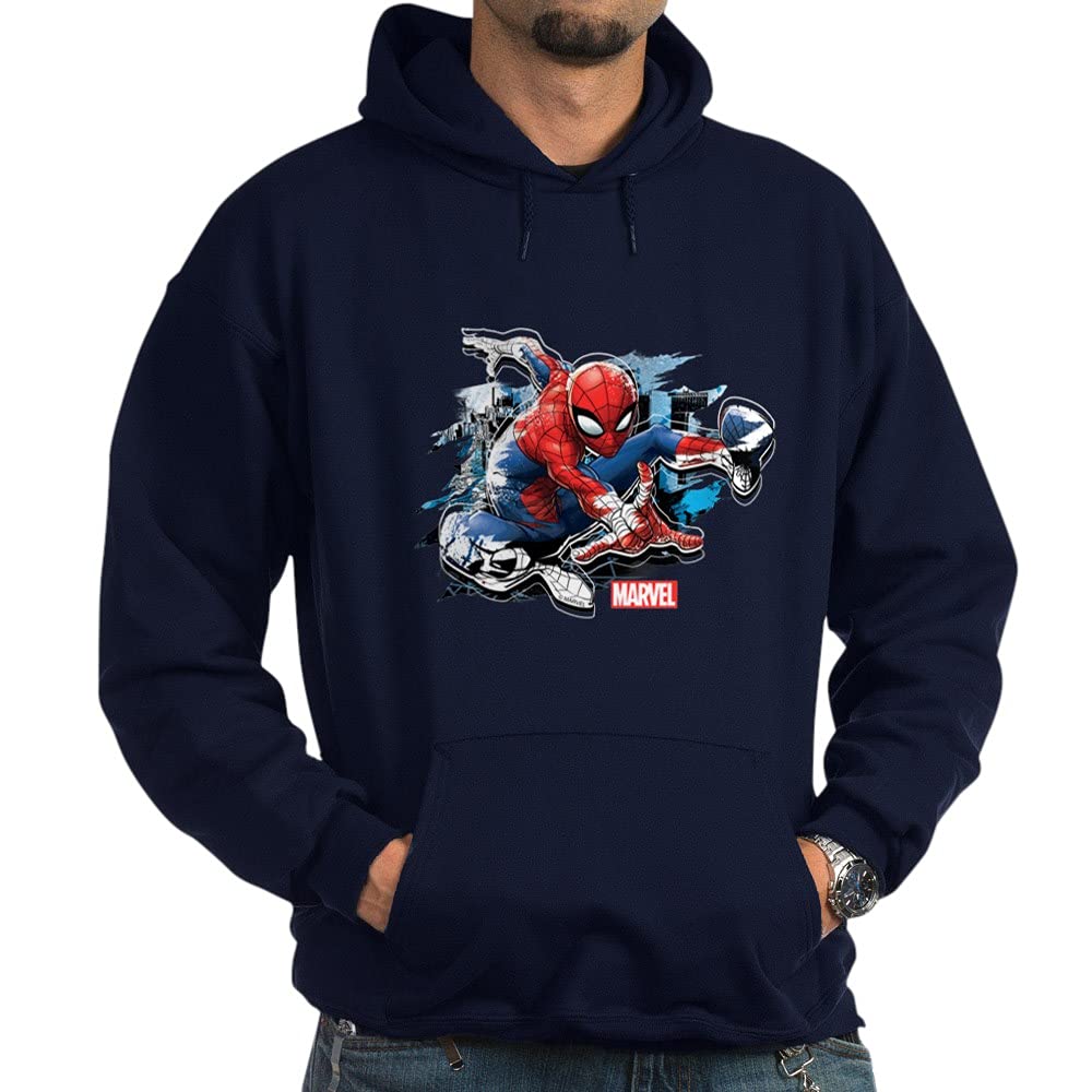 Spider-Man Sling Hoodie - Dark Pullover Sweatshirt for Men & Women | Marvel Superhero Apparel | Perfect for Cosplay, Halloween & Casual Wear
