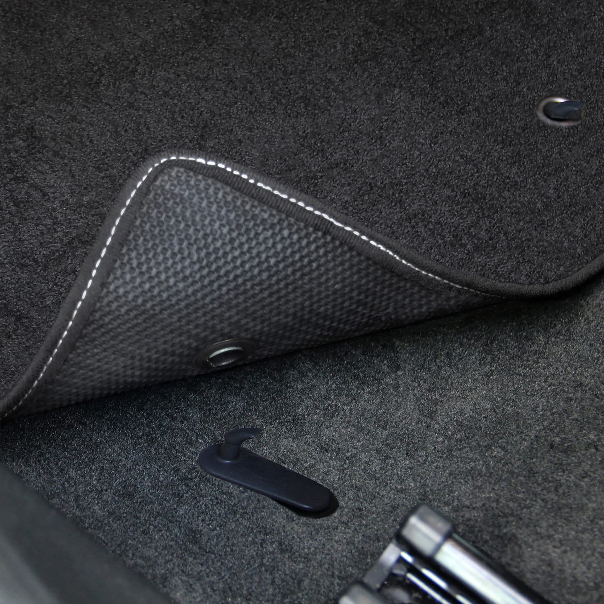 Premium Custom-Fit Carpet Floor Mats for Honda CR-V 2002-2006 | Luxury Car Floor Liners with Silver & Red Honda Logo (Black, 2-Piece Front Set) - Perfect for Daily Commuting, Road Trips & Vehicle Protection