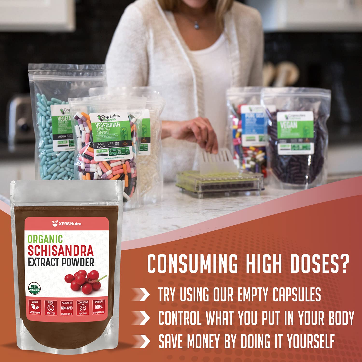 Organic Schisandra Berry Powder Extract - USDA Certified Premium Schisandra Powder for Brain Health, Immunity & Energy - Vegan Superfood Supplement (8 oz) - Perfect for Smoothies, Teas & Wellness Drinks