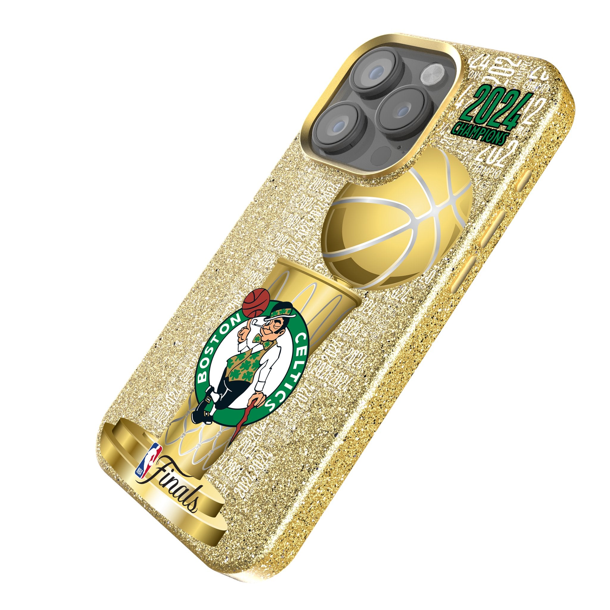 Boston Celtics 2024 NBA Champions Rhinestone Bling Phone Case for iPhone & Samsung - Show Team Spirit at Games & Parties