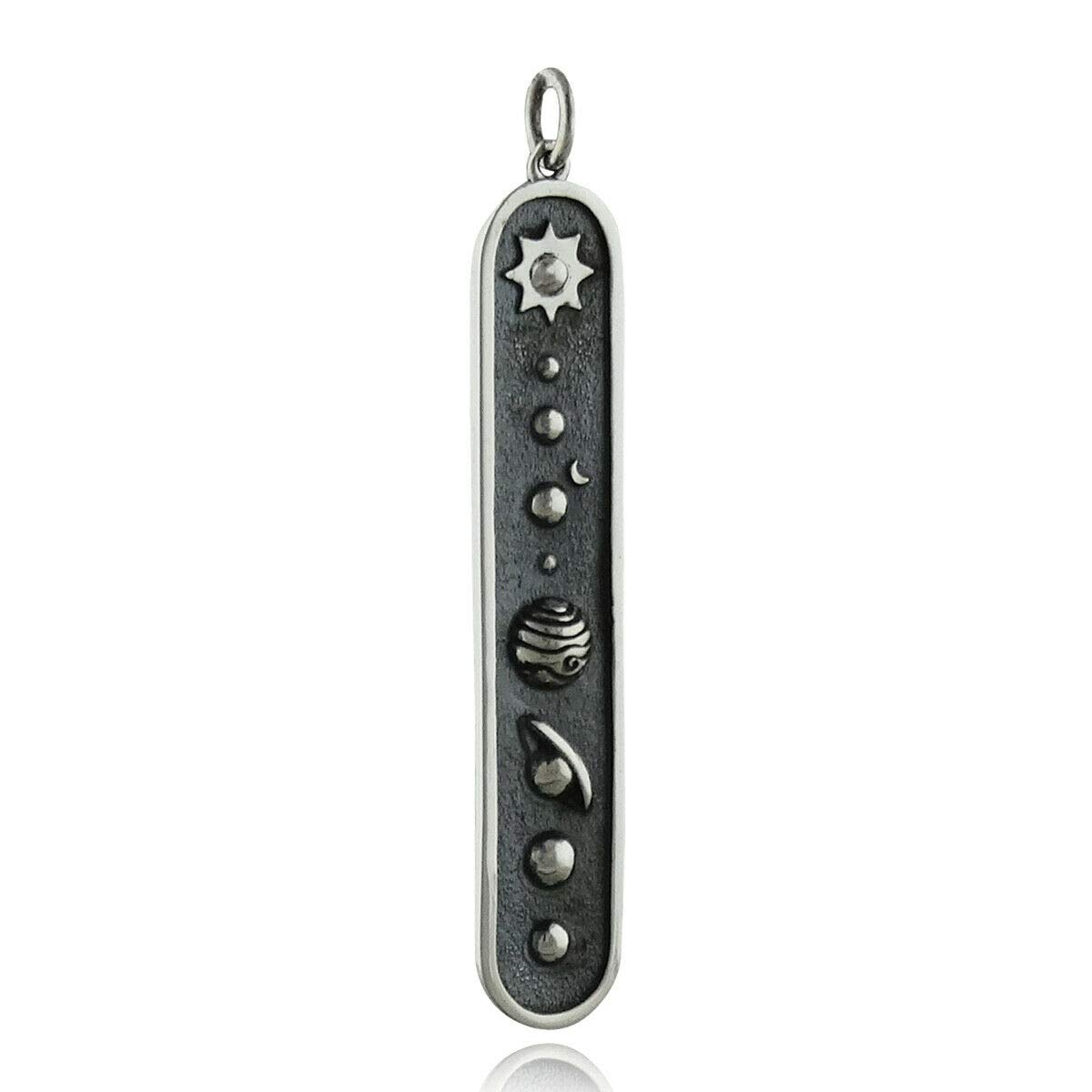 925 Sterling Silver Solar System Charm Pendant - DIY Jewelry Making for Bracelets & Necklaces - Sun, Planets & Orbit Design - Perfect for Space-Themed Gifts & Astronomy Lovers