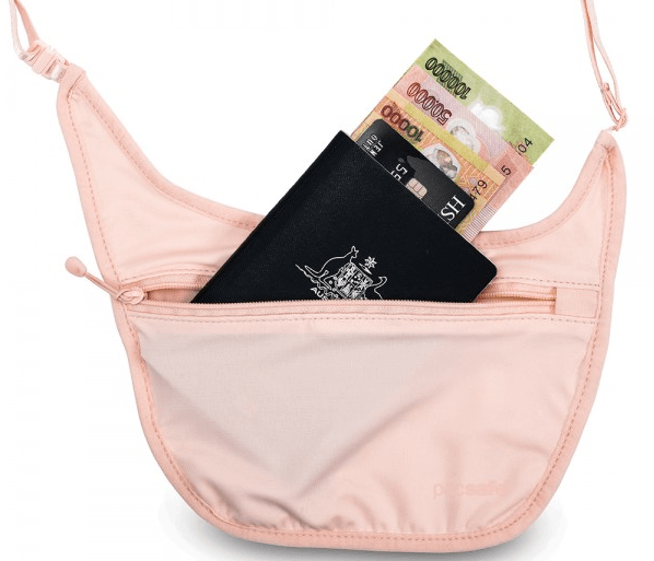 Pacsafe Coversafe S80 Anti-Theft Secret Body Pouch - RFID Blocking Travel Money Belt for Men & Women - Perfect for International Travel, Hiking & Daily Commute