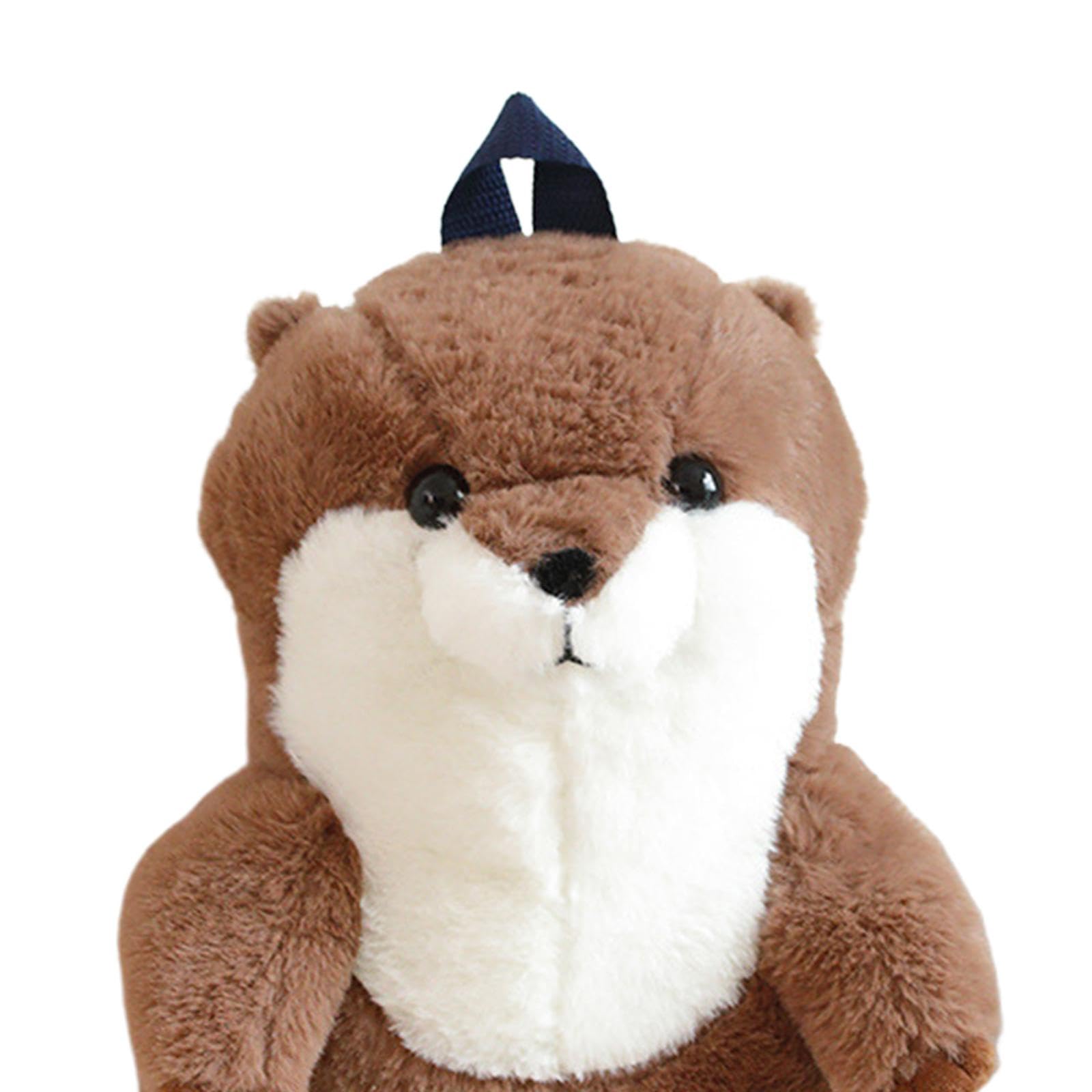 **MYADDICTION Sea Otter Backpack - Lightweight Travel Backpack for Kids, Teens & Adults - Soft Plush Brown Backpack for School, Hiking & Travel**