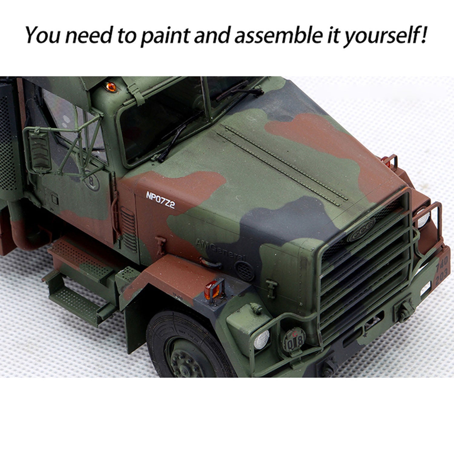 Trumpeter 1/35 Scale US Military M915 Armed Truck Transport Vehicle Unassembled Plastic Model Kit - Realistic Design for Military Enthusiasts & Model Collectors - Perfect for Dioramas, Display Cases & Historical Reenactments
