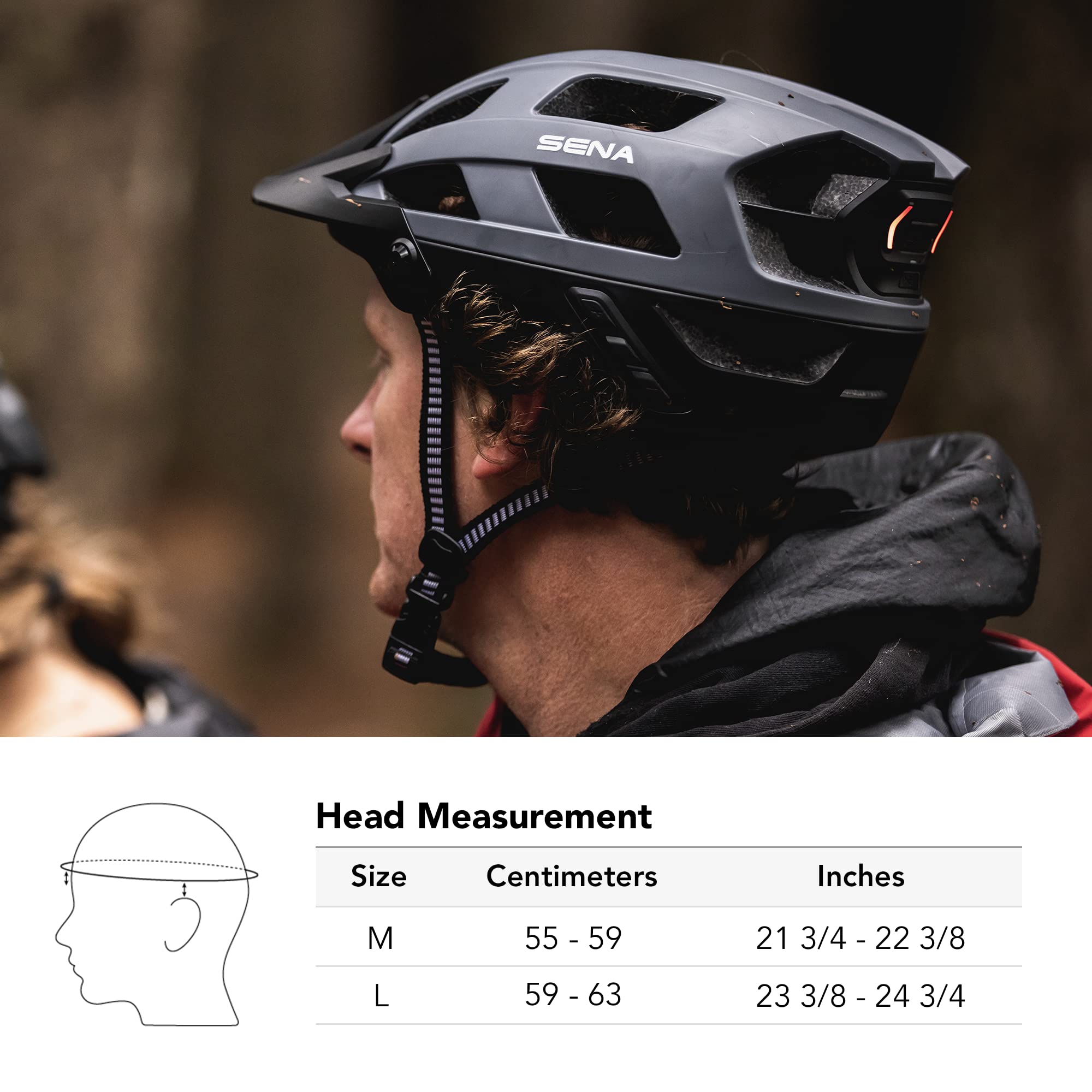 Sena M1 Evo Smart Bike Helmet with Bluetooth Intercom, Music Streaming, GPS Navigation & Hands-Free Calls - Perfect for Cycling, Commuting & Outdoor Adventures