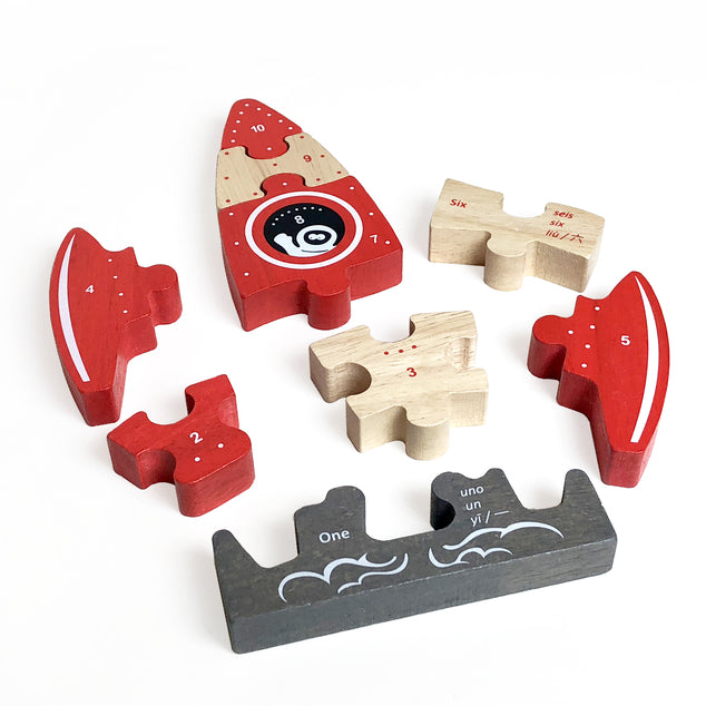Begin Again 321 Blast Off Puzzle - Space-Themed Educational Toy for Kids | Perfect for STEM Learning, Birthday Gifts & Family Game Night