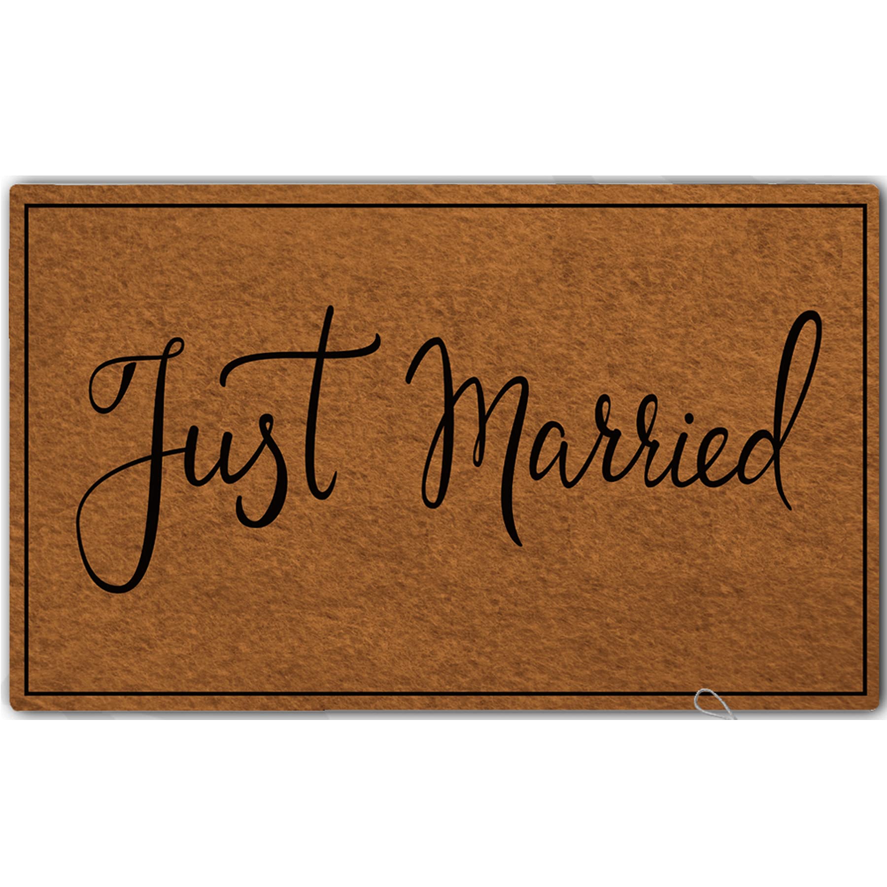 Funny Just Married Doormat - Non-Slip Welcome Mat for Newlyweds | 23.6x15.7 Inch Machine Washable Non-Woven Fabric | Perfect for Wedding Gifts, Home Entrance & Front Door Decor
