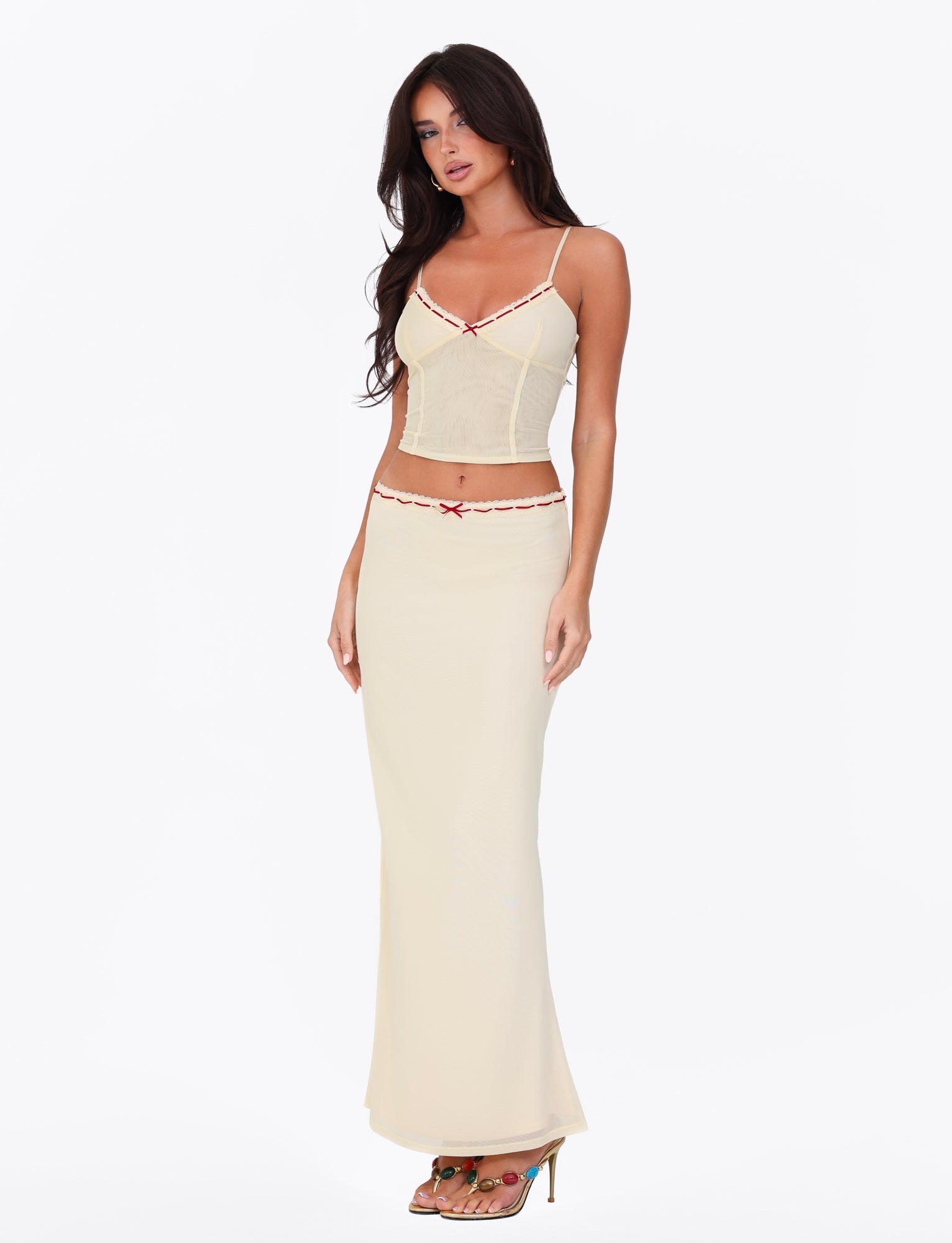 Fennel Skirt in Pale Yellow | Women's Flowy Midi Skirt | Perfect for Summer Outfits & Casual Wear