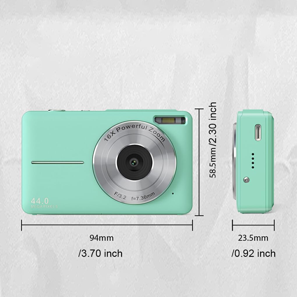Siduytin Lightweight & Portable HD Digital Camera - 1080P Video, 16MP Photo, Entry-Level DSLR Alternative for Travel, Vlogging & Outdoor Photography (Black)