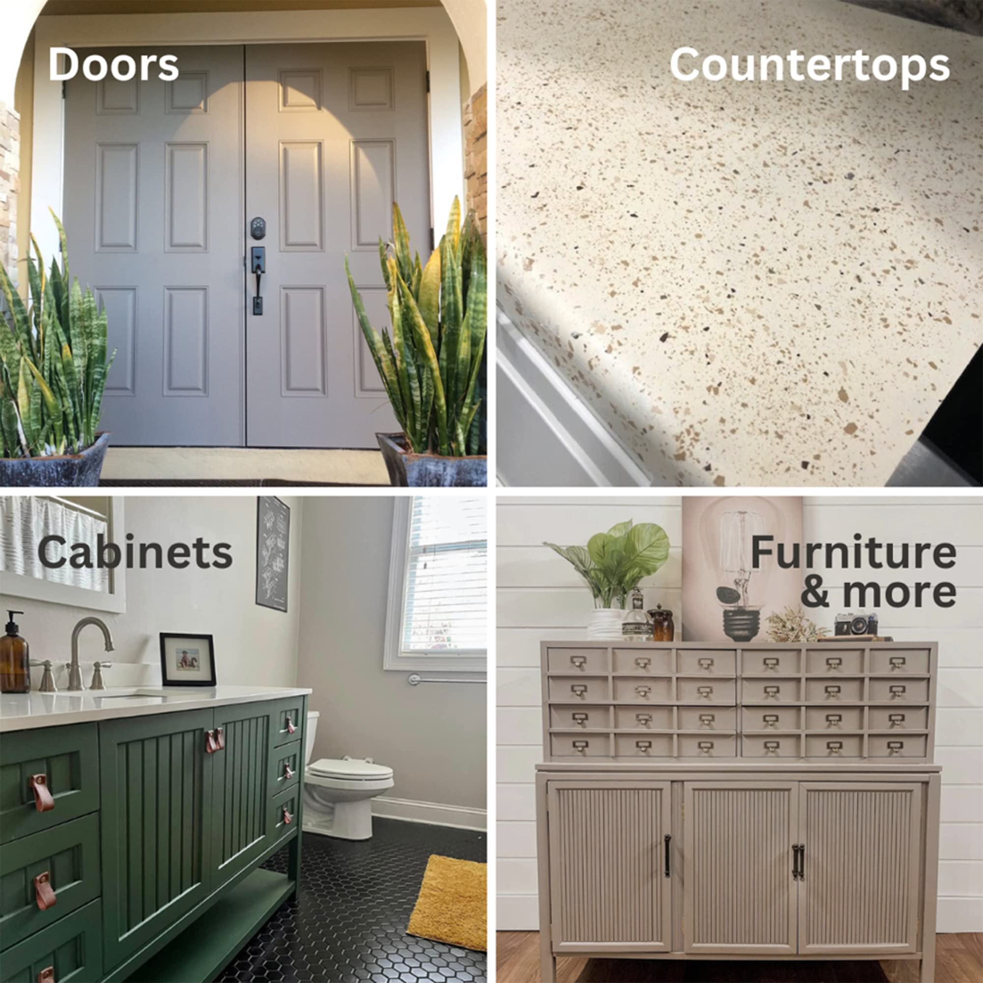 Beyond Paint Counter Top Paint - Pint - No Stripping, Sanding or Priming Required - Bone White - Easy DIY Cabinet & Laminate Surface Refinishing for Kitchen, Bathroom & Furniture Makeovers