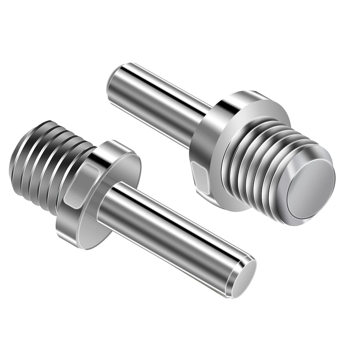 5/8-11 to 3/8 Round Drill Arbor Adapter - 2PCS for Core Drill Bits & Backer Pads - Perfect for Masonry & Tile Work